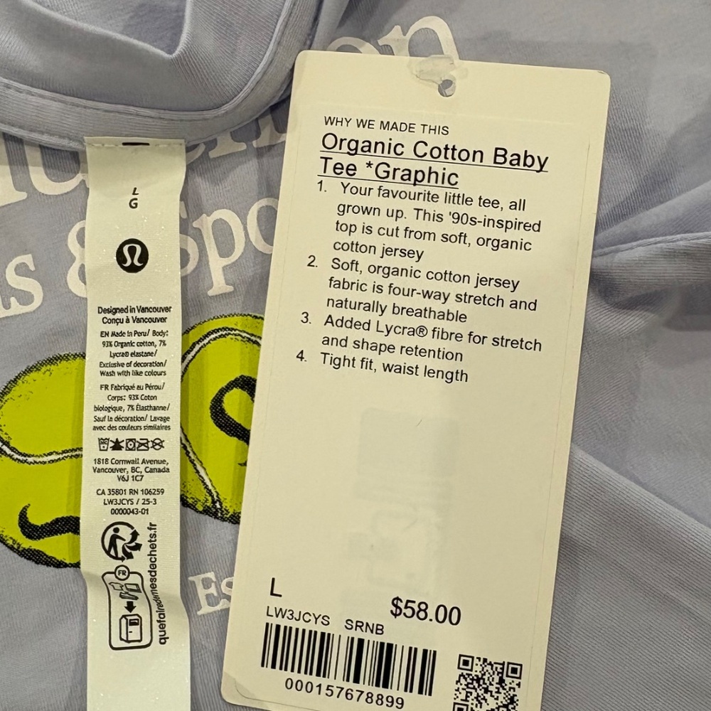 Organic Cotton Baby Tee Graphic Serene Blue - Picture 6 of 7